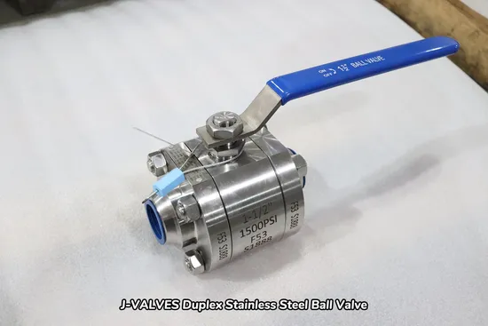 J-Valves Forged/Stainless Steel 2-1/2" 1500psi F53 Bw/NPT/BSPT/Sw 3PC Floating Duplex Ball Valves